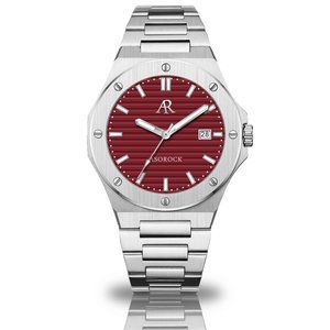 Asorock Watches Silver/Red Mansa Mens watch | Unique watch
